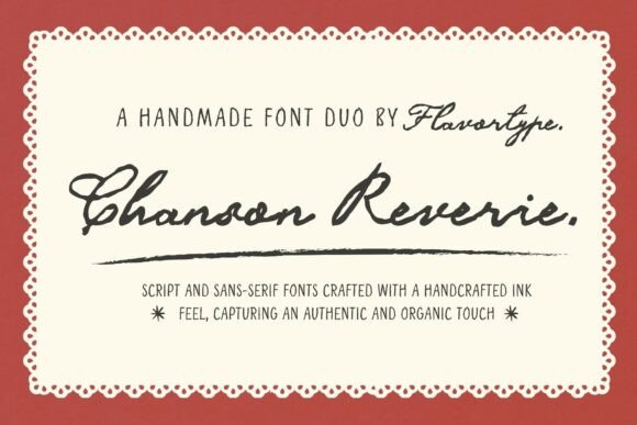 Chanson Reverie: A Handmade Font Duo for Heartfelt Design