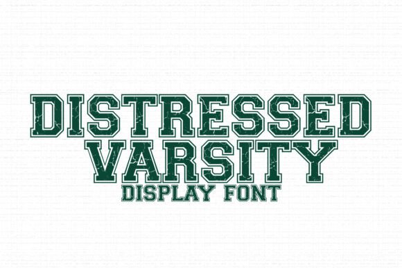 Distressed Varsity: Bold Grunge Sports Font