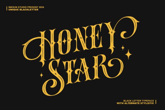 Honey Star: A Bold Blackletter for Modern Design