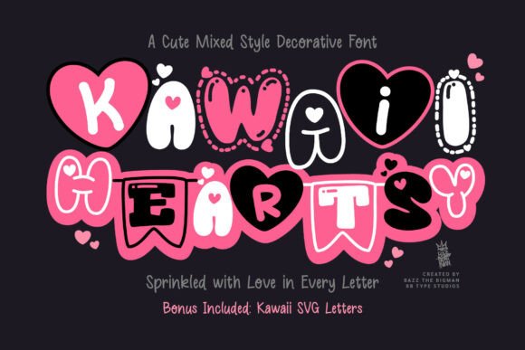 Kawaii Heartsy: A Whimsical Font for Charming Projects