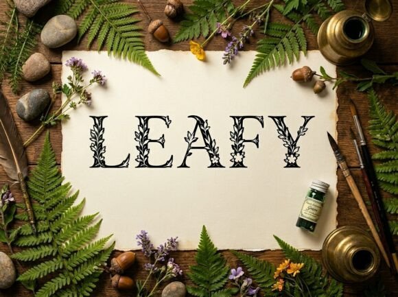 Leafy: A Stunning Decorative Display Font for Bold Creations
