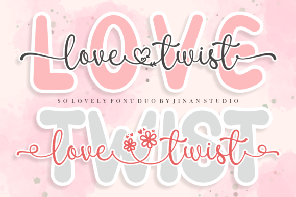 Love Twist Duo: A Stylish Script and Sans Serif Font Pair