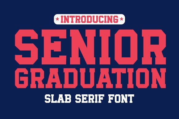 Senior Graduation: A Bold Display Typeface for Impactful Design