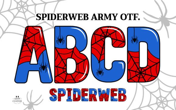 Spiderweb Army: A Unique Color Font for Mystical Designs