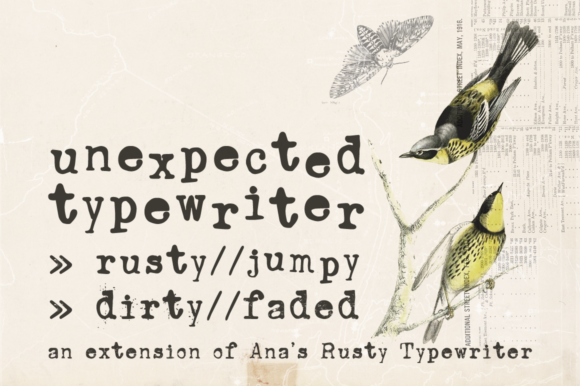 Unexpected Typewriter: A Hand-Drawn Serif Font with Vintage Soul
