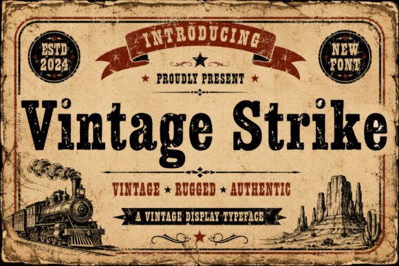 Vintage Strike: A Distressed Slab Display Typeface